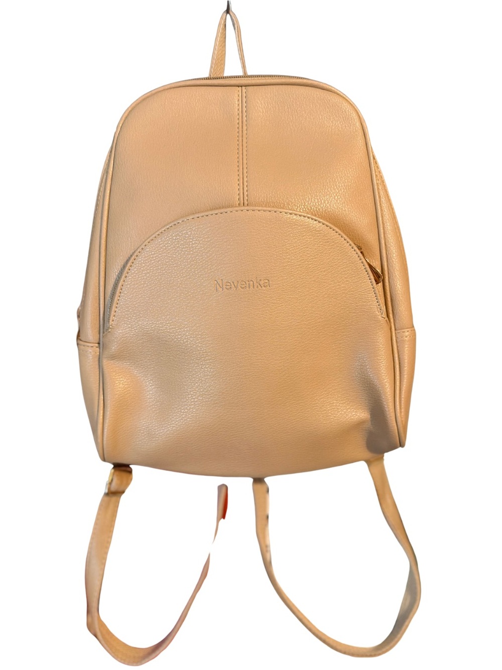 Amazon Faux Leather Backpack | Tan | Gold Zippers | Travel Bag | Large
